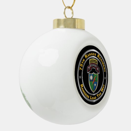 Ranger Regiment Keramik Kugel-Ornament (Links)