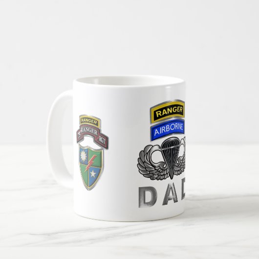 Ranger Regiment Ranger Im Flugzeug Vater Kaffeetasse (Vorderseite Links)
