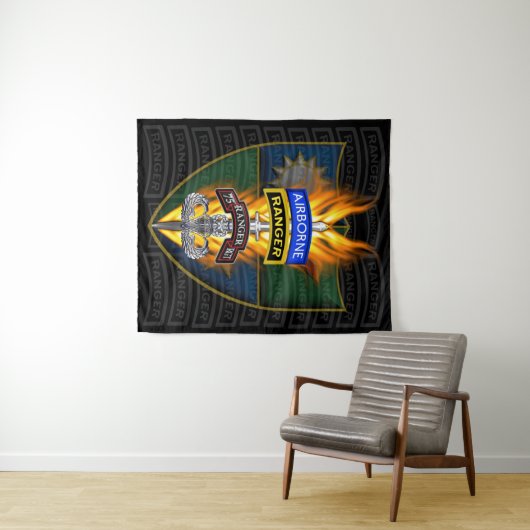 Ranger Regiment "Rangers Lead The Way" Wandteppich (Beispiel (Horizontal))