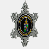 Ranger Regiment Schneeflocken Zinn-Ornament (Links)