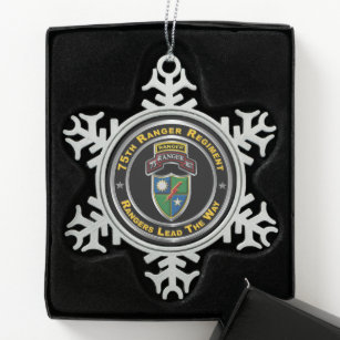 Ranger Regiment Schneeflocken Zinn-Ornament
