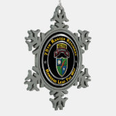 Ranger Regiment Schneeflocken Zinn-Ornament (Links)