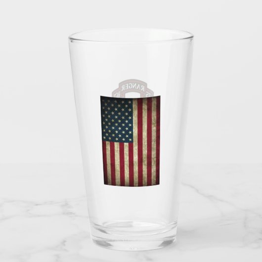 Ranger Regiment - US-Flagge - Glas (Rückseite)