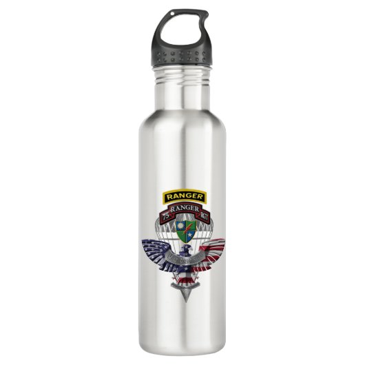 Ranger Regiment Veteran Edelstahlflasche (Vorderseite)
