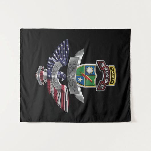 Ranger Regiment Veteran Wandteppich (Vorderseite (Horizontal))