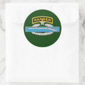 Ranger Registerkarte & 2d Award CIB Runder Aufkleber (Tasche)