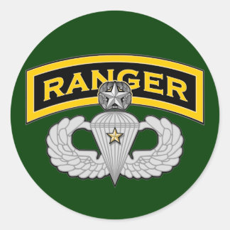 Ranger Registerkarte & Master Jump Wings - Kampf Runder Aufkleber