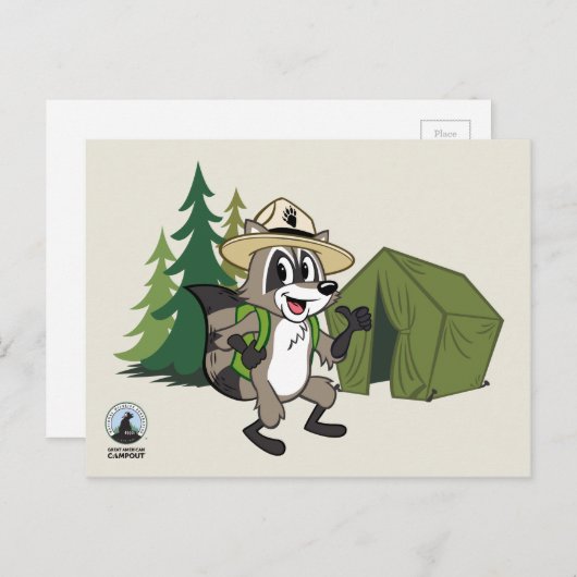 Ranger Rick | Great American Campout - Zent Postkarte (Vorne/Hinten)