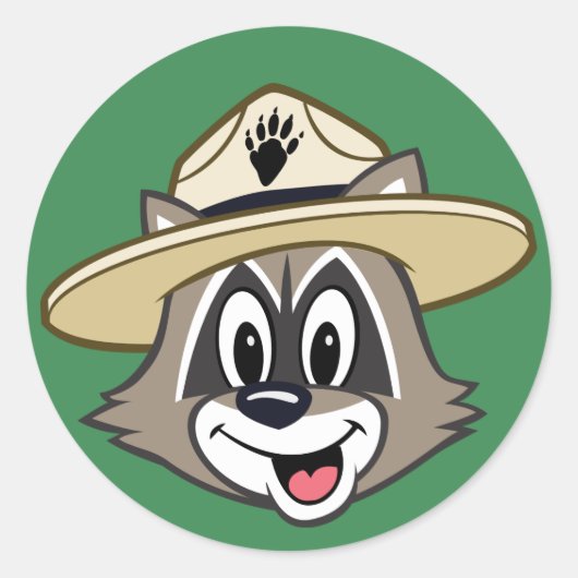 Ranger Rick | Ranger Rick Face Runder Aufkleber (Vorderseite)