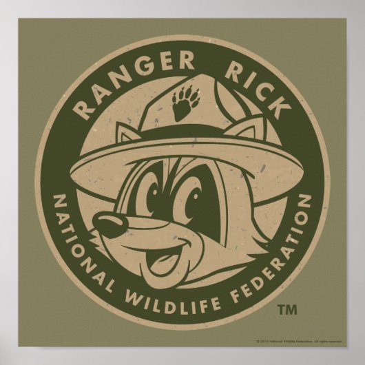 Ranger Rick | Ranger Rick Khaki Logo Poster (Vorne)