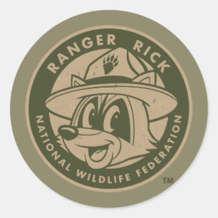Ranger Rick Ranger Rick Khaki Logo Runder Aufkleber