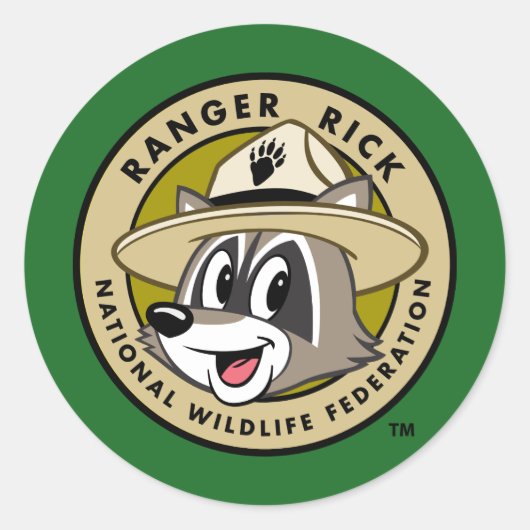 Ranger Rick Ranger Rick Logo Runder Aufkleber (Vorderseite)