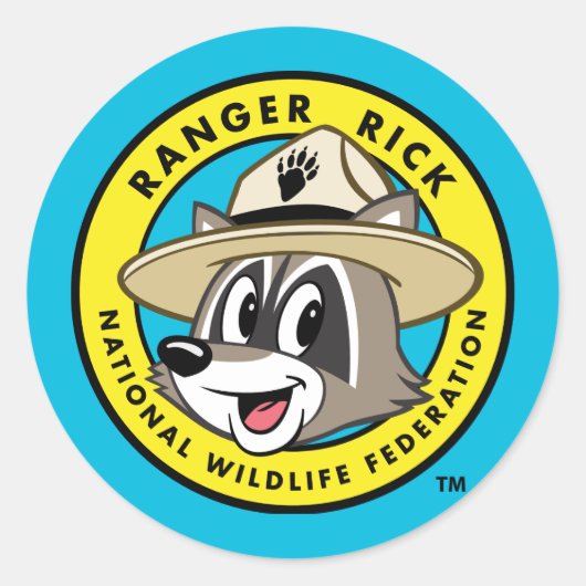 Ranger Rick Ranger Rick Logo Runder Aufkleber (Vorderseite)
