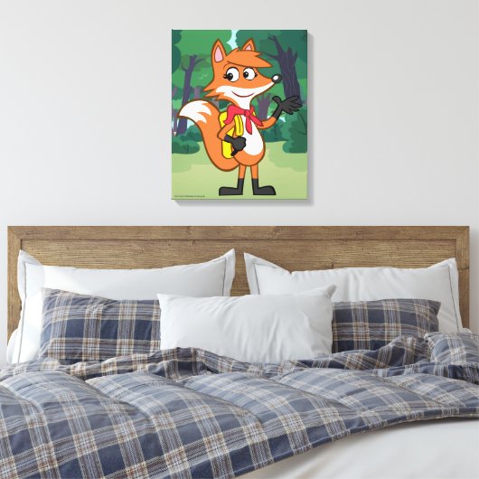 Ranger Rick | Scarlett Fox Waving Leinwanddruck (Insitu (Schlafzimmer))
