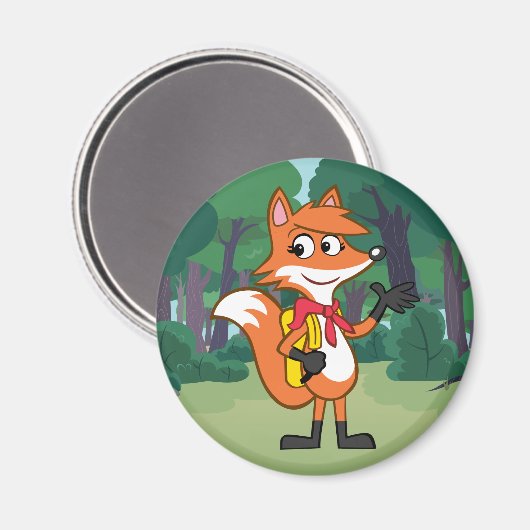 Ranger Rick | Scarlett Fox Waving Magnet (Vorderseite/Rückseite)