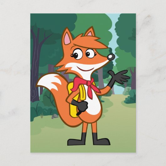Ranger Rick | Scarlett Fox Waving Postkarte (Vorderseite)