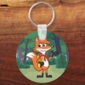 Ranger Rick | Scarlett Fox Waving Schlüsselanhänger (Vorderseite)