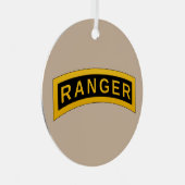 Ranger School Tab Metal Ornament (Vorderseite Rechts)