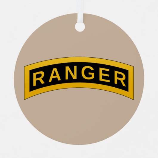 Ranger School Tab Metal Ornament (Vorderseite)