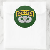 Ranger tab & Jump Wings - Kampf Runder Aufkleber (Tasche)