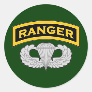 Ranger tab & Jump Wings Runder Aufkleber