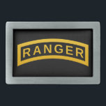 Ranger-Tab Rechteckige Gürtelschnalle<br><div class="desc">Klassische Ranger der schwarzen und gelben Armee. Großartiges Geschenk für Veteranen,  Geschenk für Militär und cooles Geburtstagsgeschenk für Jungen.</div>