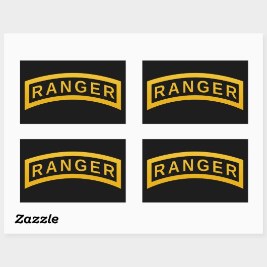 Ranger Tab Rechteckiger Aufkleber (Blatt)