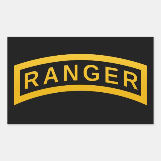 Ranger Tab Rechteckiger Aufkleber (Vorderseite)