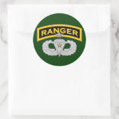 Ranger tab & Senior Jump Wings - Kampf Runder Aufkleber (Tasche)