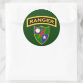Ranger und Wappen Runder Aufkleber (Tasche)