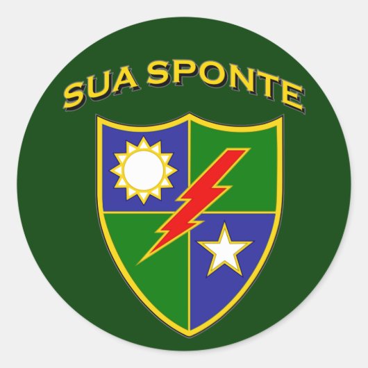 Ranger Wappen - Sua Sponte Runder Aufkleber (Vorderseite)