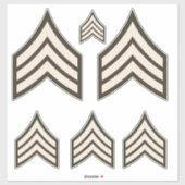 Rangfolge der Armee Aufkleber (Blatt)