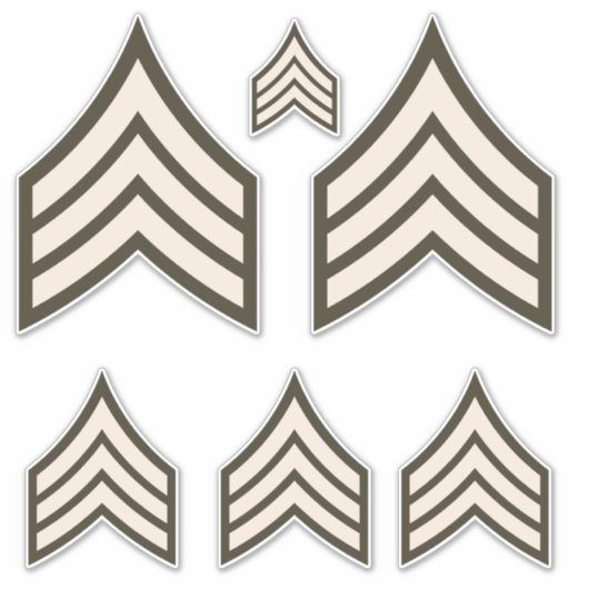 Rangfolge der Armee Aufkleber (Vorderseite)