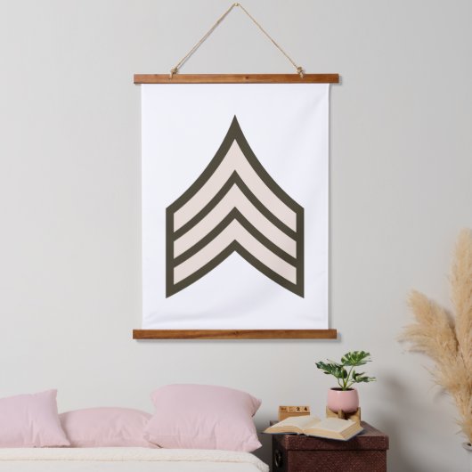 Rangfolge der Armee Wandteppich Mit Holzrahmen (Schlafzimmer)