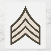 Rangfolge der Armee Weinetikett (Einzelnes Label)