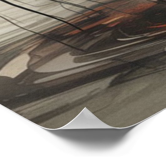 Rangierabstieg - Surreal Horror Expressionist Poster (Ecke)