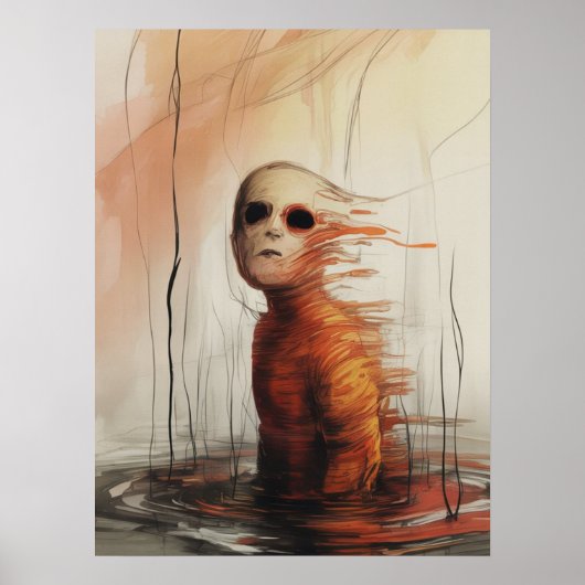 Rangierabstieg - Surreal Horror Expressionist Poster (Vorne)