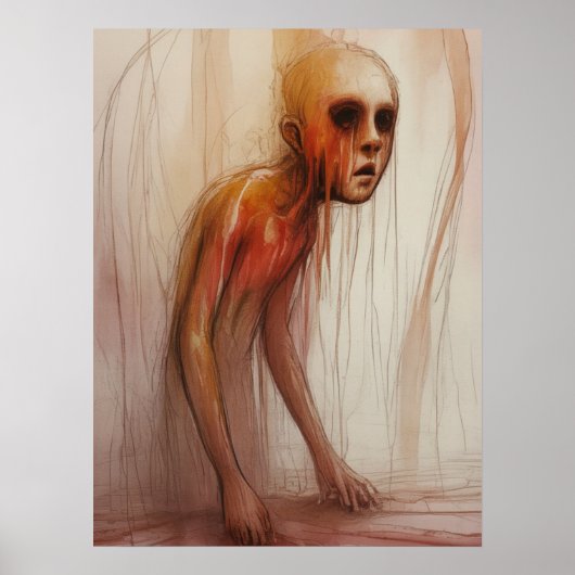 Rangierabstieg - Surreal Horror Expressionist Poster (Vorne)