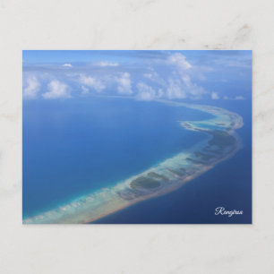 Rangiroa aus dem Flugzeug Feiertagspostkarte