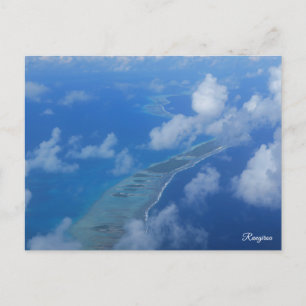 Rangiroa aus dem Flugzeug Feiertagspostkarte