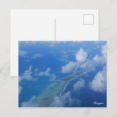 Rangiroa aus dem Flugzeug Postkarte (Vorne/Hinten)
