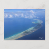 Rangiroa aus dem Flugzeug Postkarte (Vorderseite)