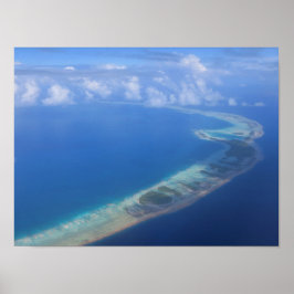 Rangiroa Blue Lagoon aus dem Flugzeug Poster
