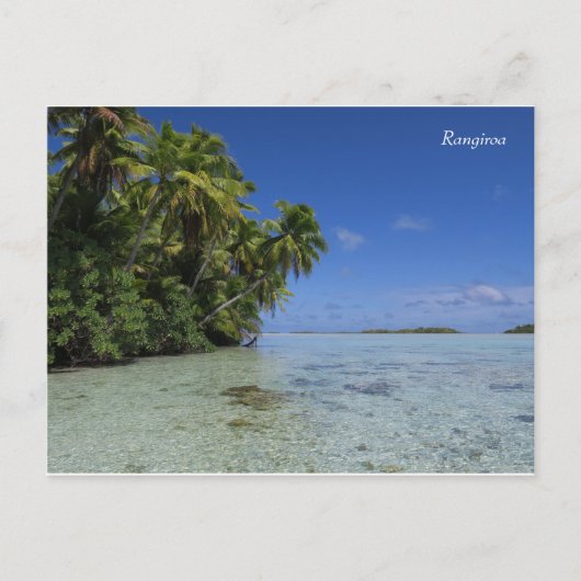 Rangiroa Blue Lagoon Französisch Polynesien Postkarte (Vorderseite)