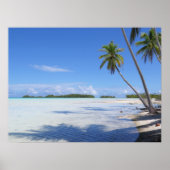Rangiroa Blue Lagoon Palmen Poster (Vorne)