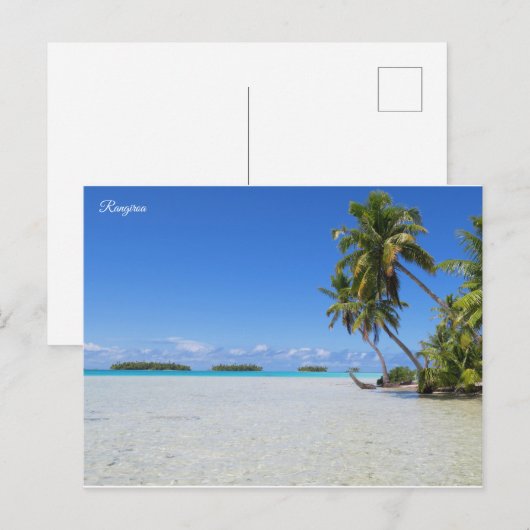 Rangiroa Blue Lagoon Postkarte (Vorne/Hinten)