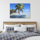 Rangiroa Blue Lagoon Tropical Palm Leinwanddruck (Insitu (Schlafzimmer))