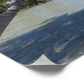 Rangiroa Blue Lagoon Tropical Palm Poster (Ecke)