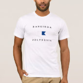 Rangiroa das Polynesien Alphatauchen-Flagge T-Shirt (Vorderseite)