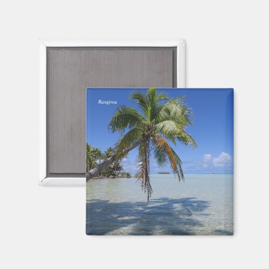 Rangiroa Palm Tree Magnet (Vorderseite/Rückseite)